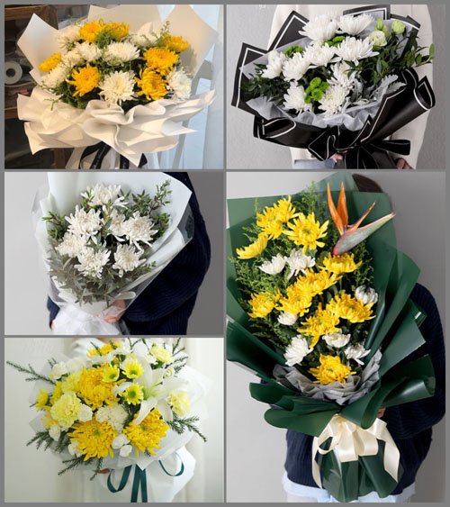 山东济宁曲阜市陵城镇西郭村白事花束代送